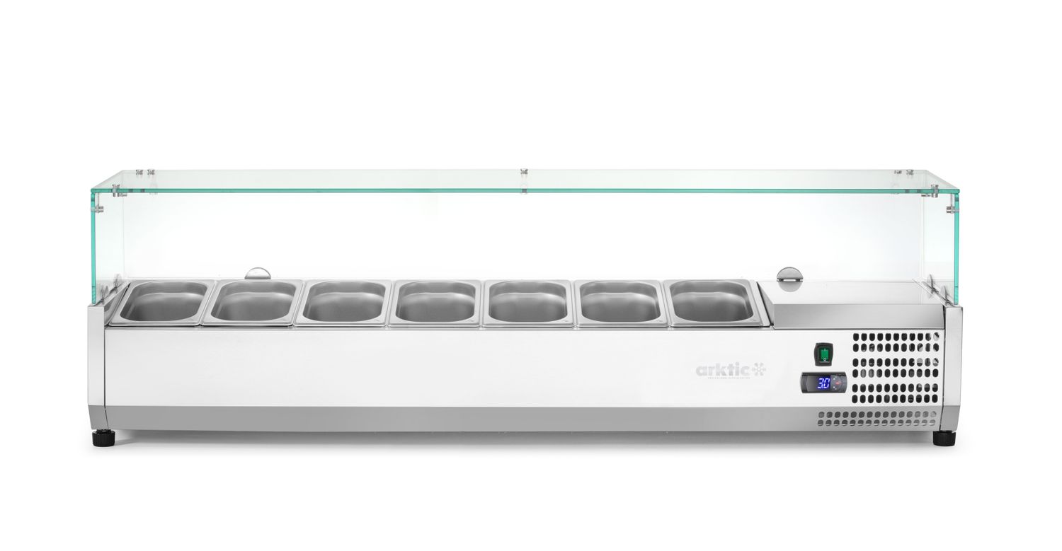 Külmlett GN 1/4 - kõrgend, Arktic, 7x GN 1/4, GN 1/4, 31,5L, 230V/180W, 335x1505x(H)460mm