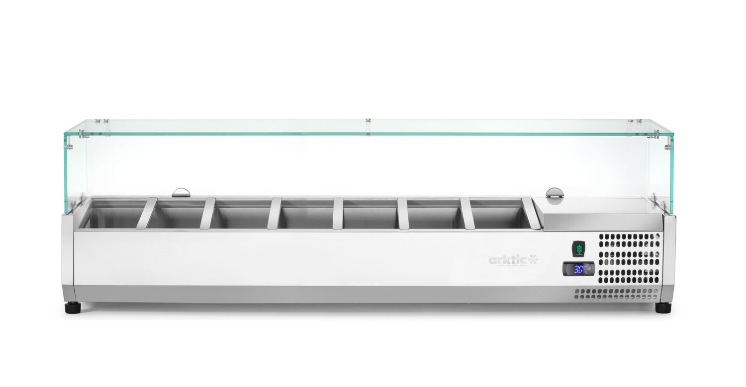 Külmlett GN 1/4 - kõrgend, Arktic, 7x GN 1/4, GN 1/4, 31,5L, 230V/180W, 335x1505x(H)460mm