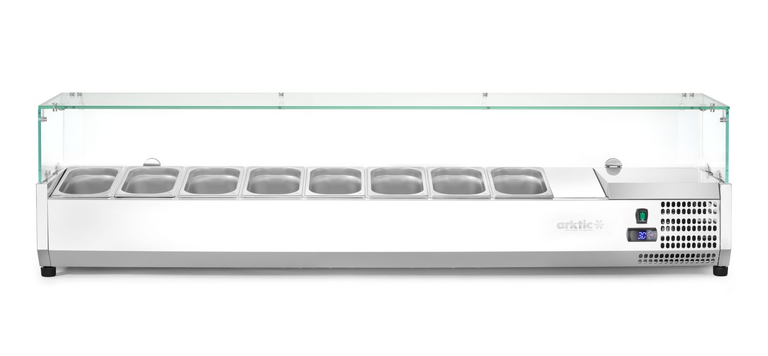 Külmlett GN 1/4 - kõrgend, Arktic, 8x GN 1/4, GN 1/4, 36L, 230V/180W, 335x1805x(H)460mm