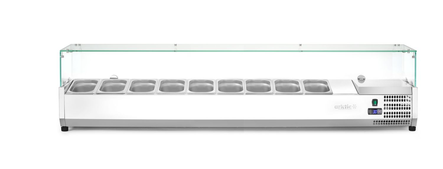 Külmlett GN 1/3 - kõrgend, Arktic, 9x GN 1/3, GN 1/3, 54L, 230V/180W, 420x2005x(H)456mm