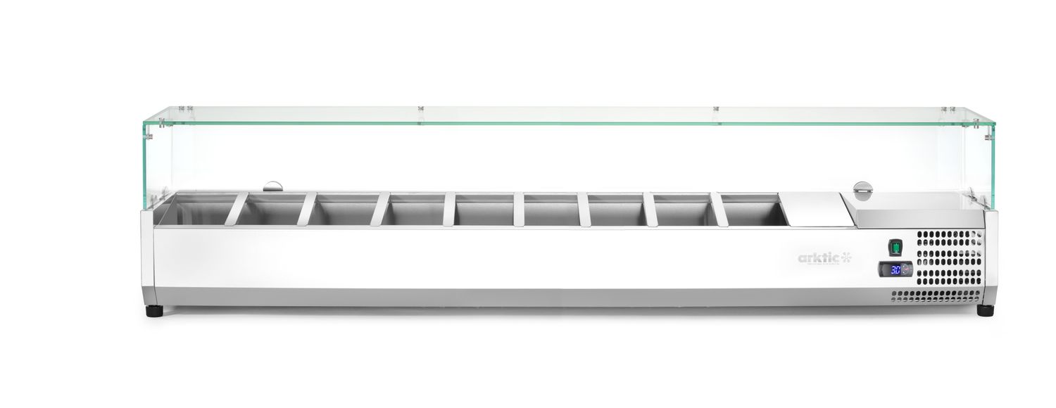 Külmlett GN 1/3 - kõrgend, Arktic, 9x GN 1/3, GN 1/3, 54L, 230V/180W, 420x2005x(H)456mm