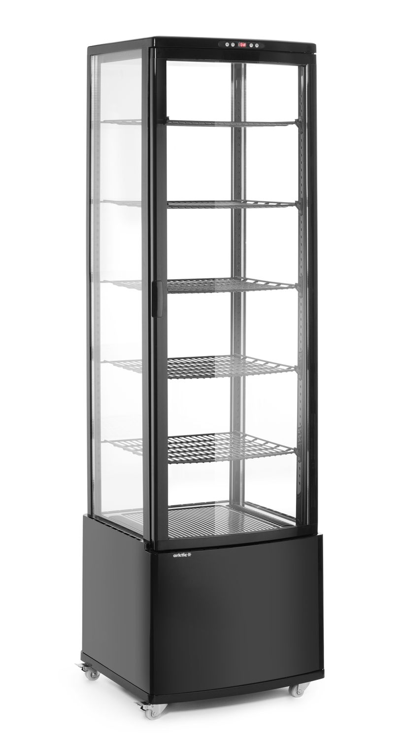 Jahe-vitriinkapp, 270 l, Arktic, Must, 230V/290W, 520x550x(H)1870mm