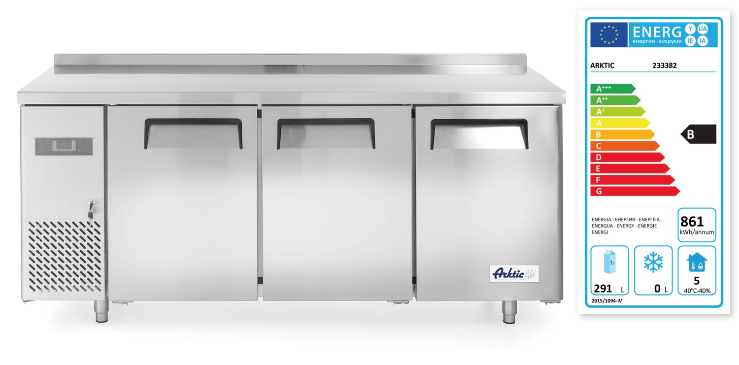 Three door refrigerated counter Kitchen Line 390L, Arktic, Kitchen Line, 291L, 230V/270W, 600x1800x(H)840mm - Image 5