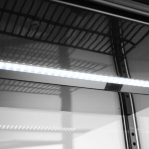 Jahe-vitriinkapp, 68 l, Arktic, Must, 230V/170W, 397x444x(H)875mm