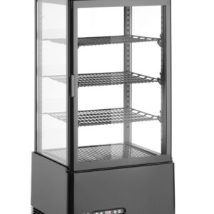 Jahe-vitriinkapp, 78 l, Arktic, must, 230V/170W, 397x444x(H)940mm