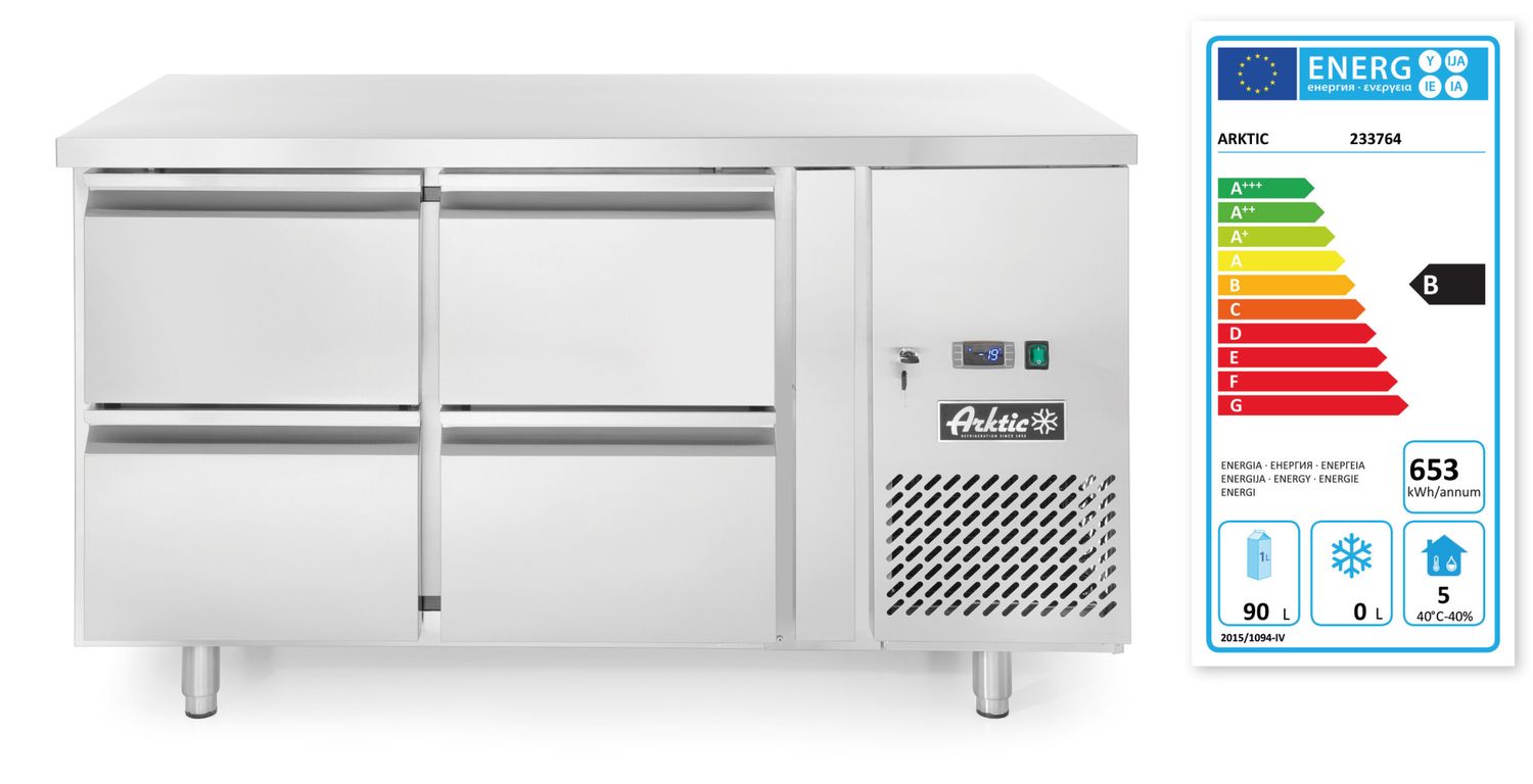 Profi Line 700 külmlaud - 2 uksega, agregaadi asukoht küljel, Arktic, Profi Line, 90L, 230V/250W, 700x1360x(H)840mm - Image 9