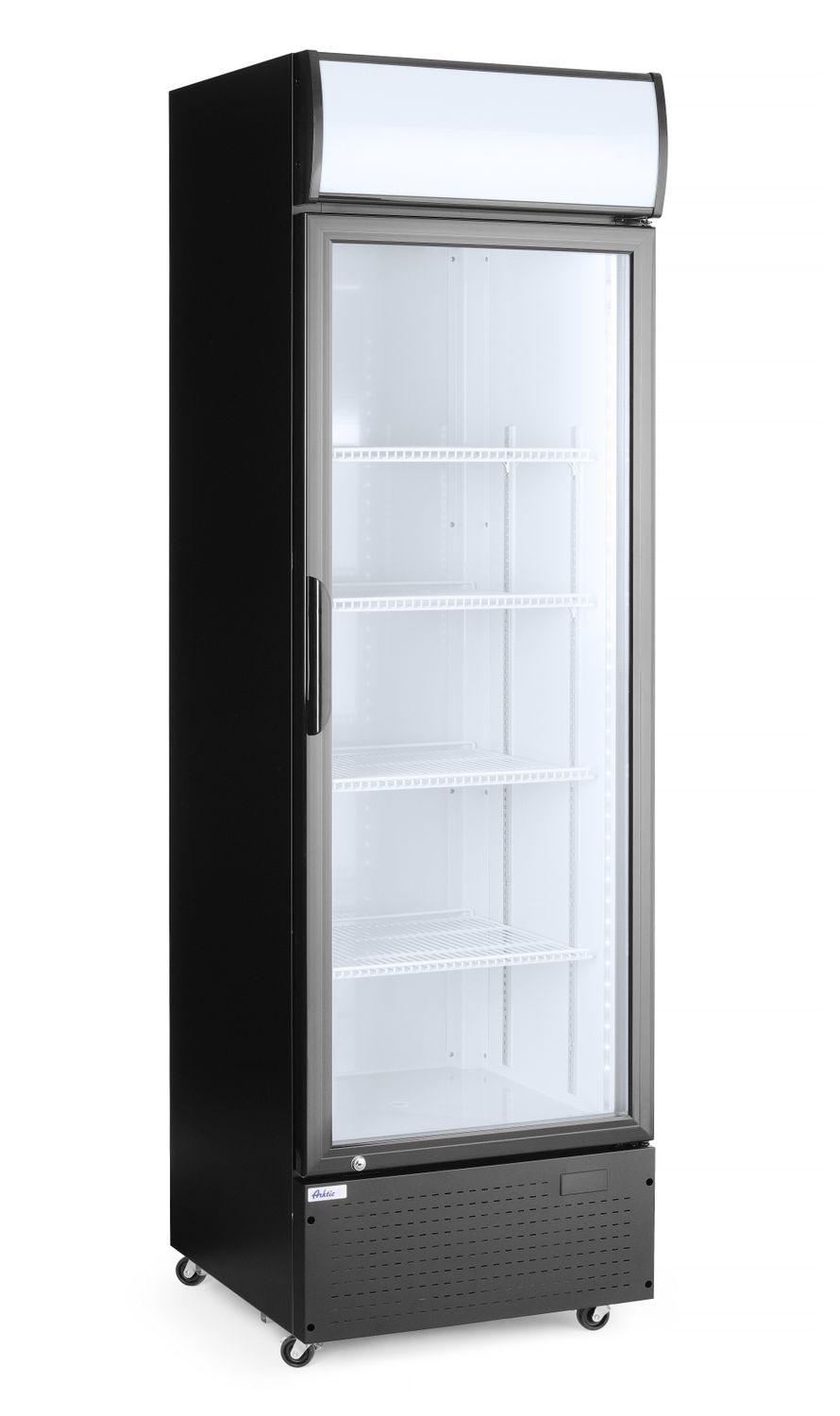Ühe uksega tagumine baarikülmik taustvalgustusega paneeliga, Arktic, 254L, Must, 230V/250W, 578x605x(H)1980mm