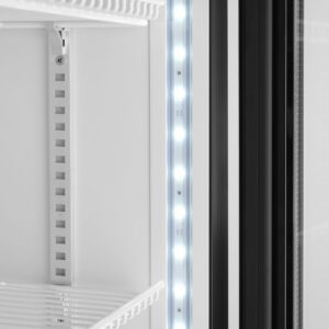 Ühe uksega tagumine baarikülmik taustvalgustusega paneeliga, Arktic, 254L, Must, 230V/250W, 578x605x(H)1980mm