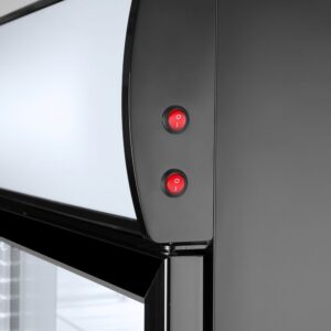 Ühe uksega tagumine baarikülmik taustvalgustusega paneeliga, Arktic, 254L, Must, 230V/250W, 578x605x(H)1980mm