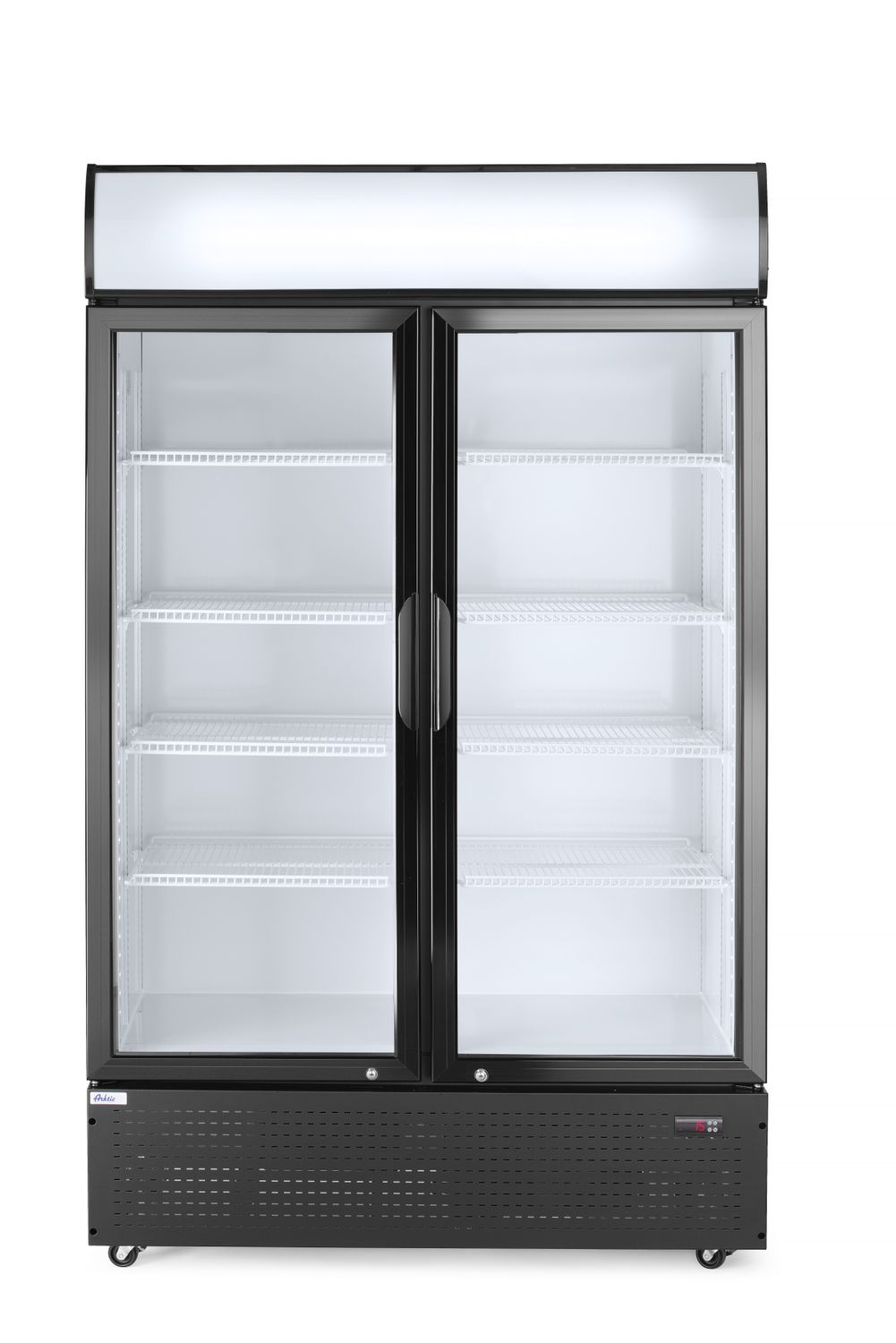Tagumine baarikülmik koos taustavalgustusega paneeliga, topeltuksega, Arktic, 512L, Must, 230V/510W, 1120x585x(H)1900mm
