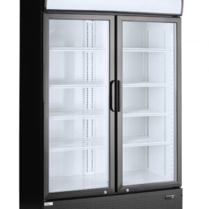 Tagumine baarikülmik koos taustavalgustusega paneeliga, topeltuksega, Arktic, 512L, Must, 230V/510W, 1120x585x(H)1900mm