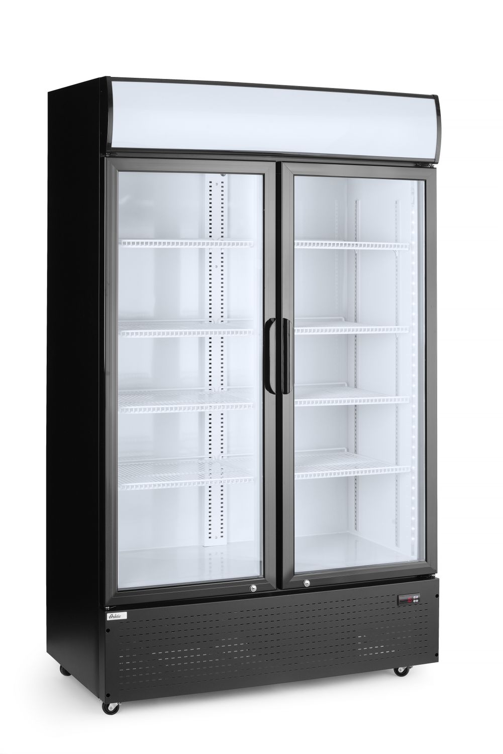 Tagumine baarikülmik koos taustavalgustusega paneeliga, topeltuksega, Arktic, 512L, Must, 230V/510W, 1120x585x(H)1900mm
