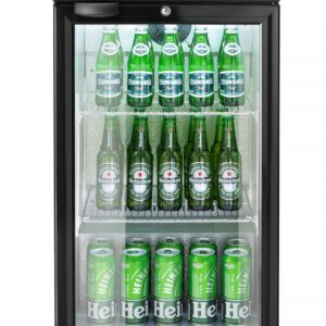 Back bar refrigerator single-door, Arktic, 86L, Black, 230V/120W, 500x530x(H)865mm