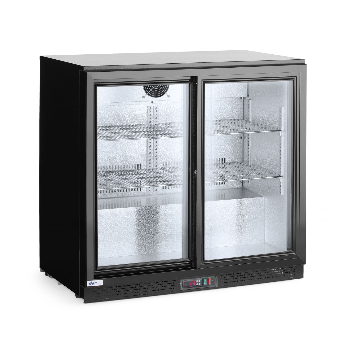 Tagumine baarikülmik kahekordsete lükandustega, Arktic, 158L, Must, 230V/160W, 520x900x(H)870mm