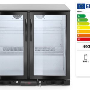 Tagumine baarikülmik topeltuksega, Arktic, 158L, Must, 230V/160W, 900x530x(H)865mm