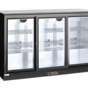 Tagumine baarikülmik kolmekordse lükanduksega, Arktic, 254L, Must, 230V/160W, 1350x520x(H)865mm