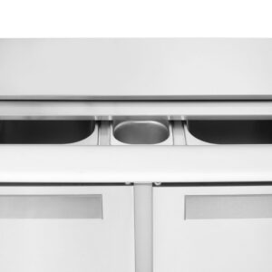 2-ukseline tõstetava kattega külmutatud salatilett 2-kohaline salatilett, Arktic, 146L, 230V/145W, 700x900x(H)860mm