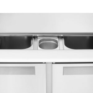 2-ukseline tõstetava kattega külmutatud salatilett 2-kohaline salatilett, Arktic, 146L, 230V/145W, 700x900x(H)860mm