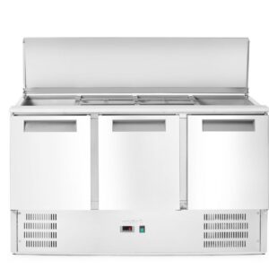 3-ukseline tõstetava kattega külmutatud salatilett, Arktic, 219L, 230V/155W, 700x1365x(H)860mm
