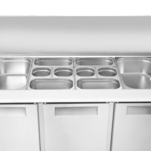 3-ukseline tõstetava kattega külmutatud salatilett, Arktic, 219L, 230V/155W, 700x1365x(H)860mm