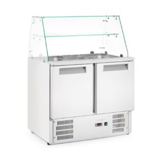 2-ukseline klaasist pealisehitusega külmutatud salatilett 2 uksega, Arktic, 146L, 230V/145W, 695x900x(H)1270mm