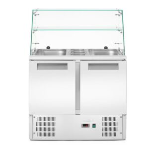 2-ukseline klaasist pealisehitusega külmutatud salatilett 2 uksega, Arktic, 146L, 230V/145W, 695x900x(H)1270mm