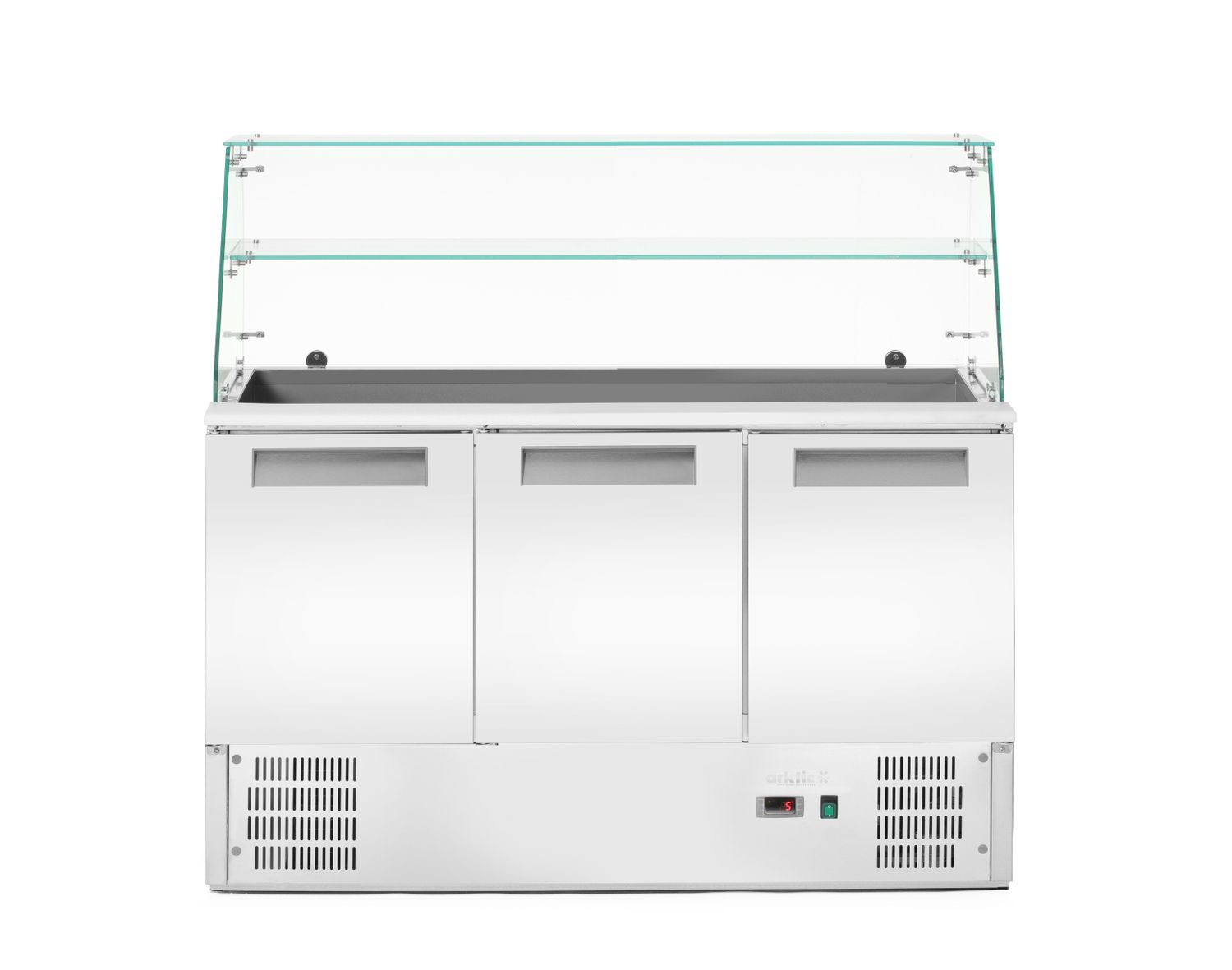 3-ukseline klaasist pealisehitusega külmutusega salatilett, Arktic, 219L, 230V/155W, 695x1365x(H)1270mm