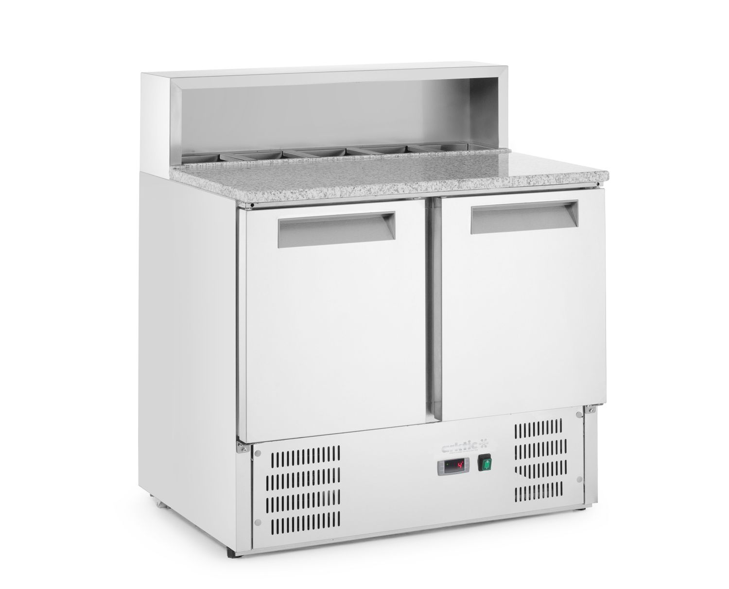 2-ukseline külmutuslaud koos pealisehitise ja graniidist töötasapinnaga, Arktic, 146L, 230V/145W, 700x900x(H)1070mm