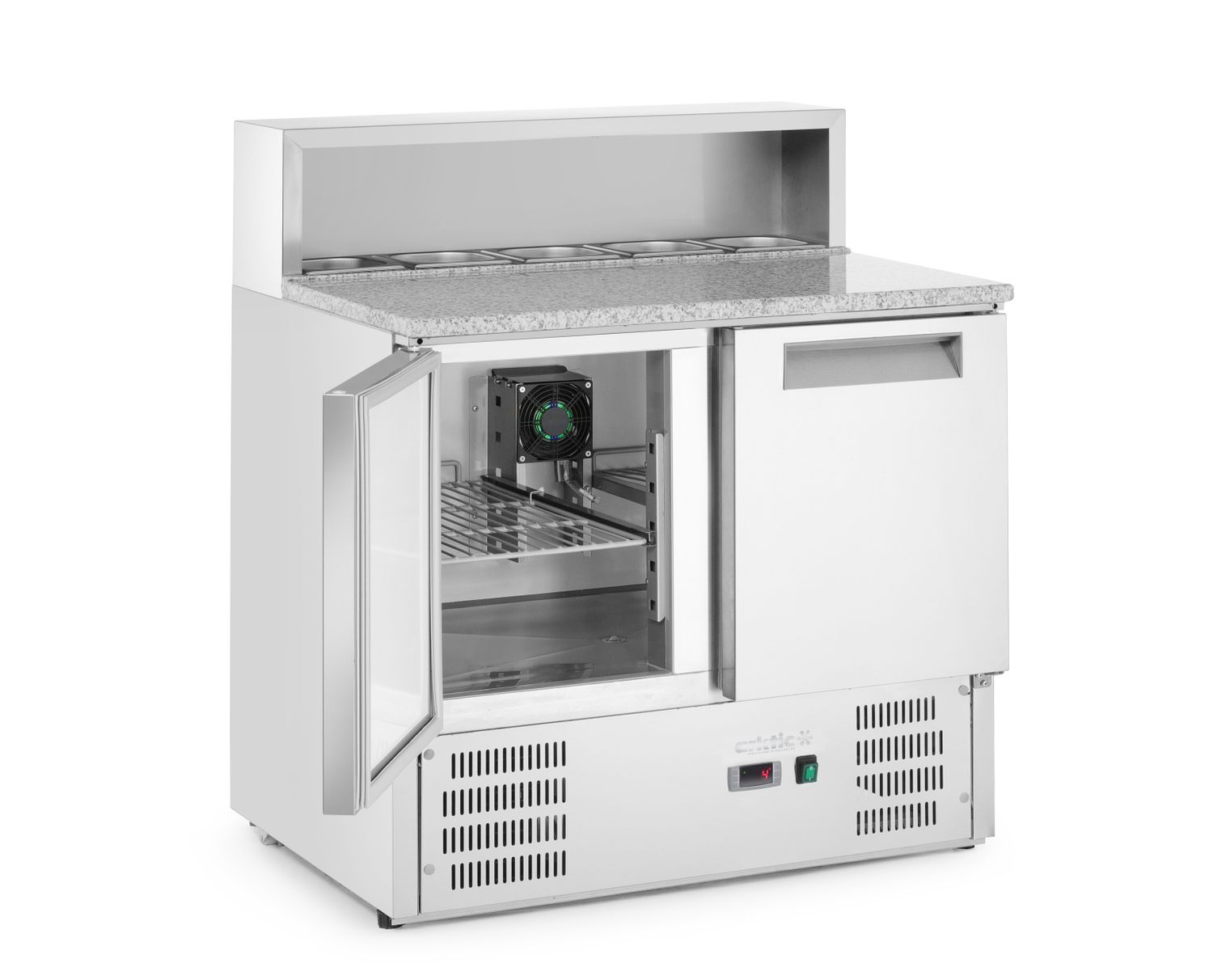 2-ukseline külmutuslaud koos pealisehitise ja graniidist töötasapinnaga, Arktic, 146L, 230V/145W, 700x900x(H)1070mm - Image 3