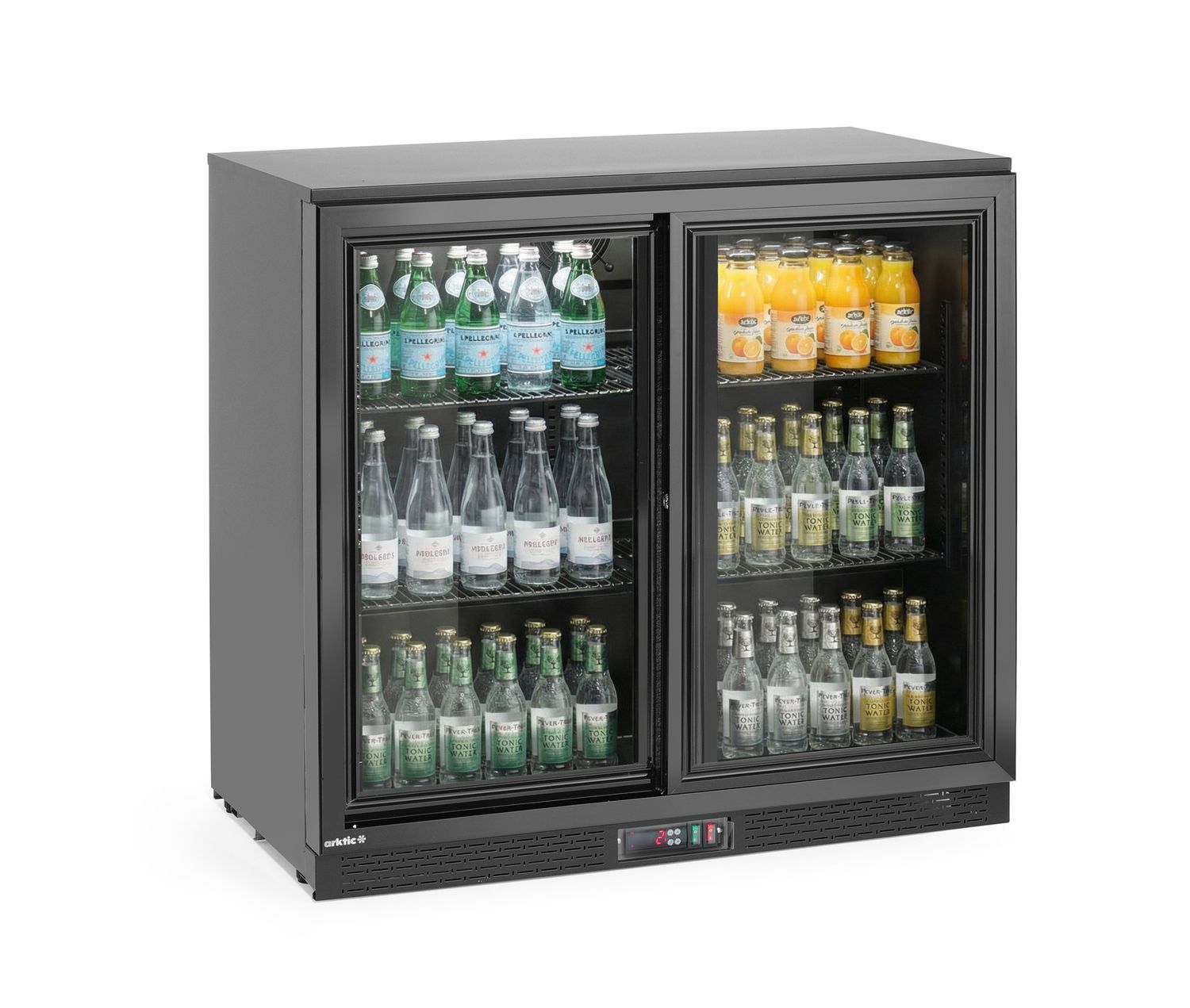Tagumine baarikülmik kahekordsete lükandustega, Arktic, 158L, Must, 230V/160W, 520x900x(H)870mm - Image 7
