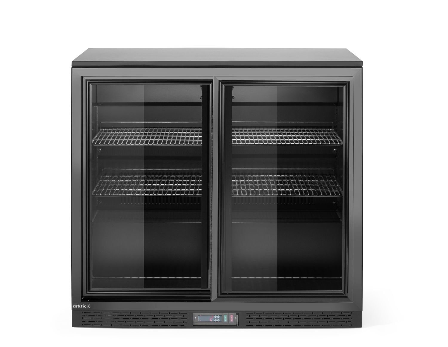 Tagumine baarikülmik kahekordsete lükandustega, Arktic, 158L, Must, 230V/160W, 520x900x(H)870mm