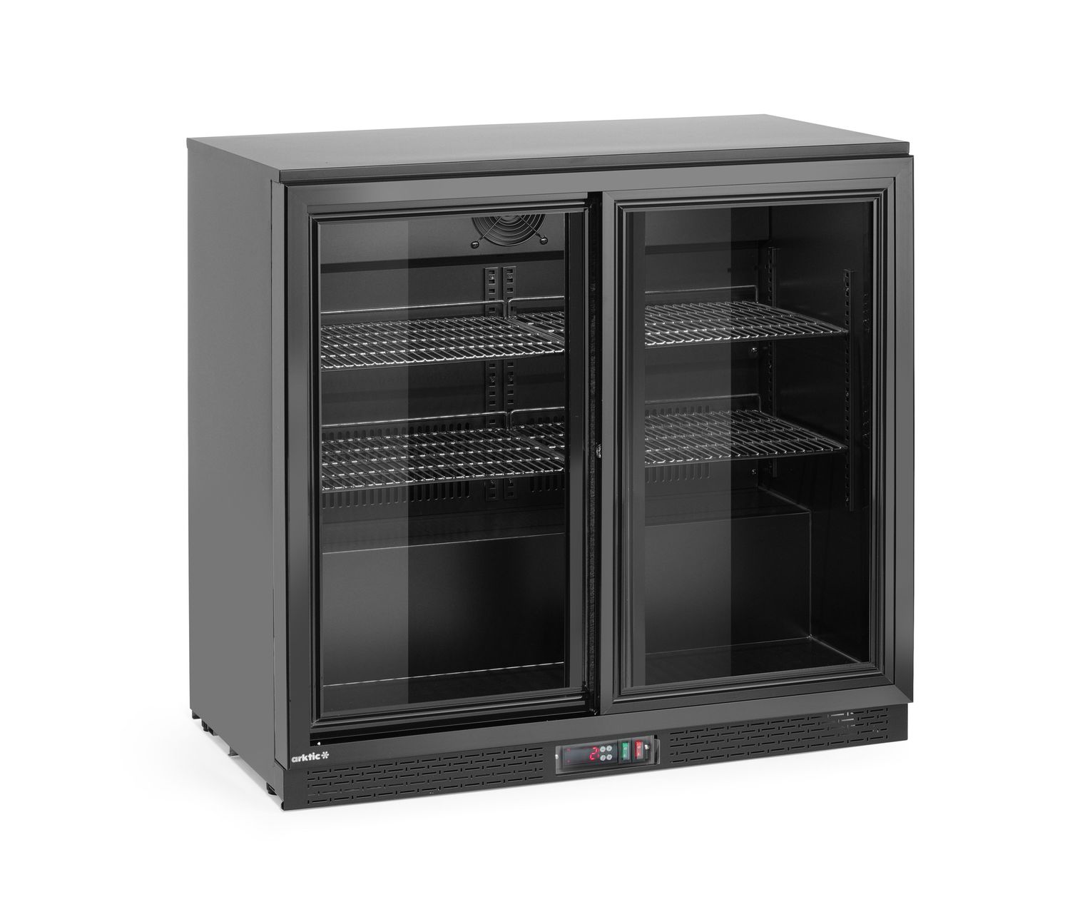 Tagumine baarikülmik kahekordsete lükandustega, Arktic, 158L, Must, 230V/160W, 520x900x(H)870mm