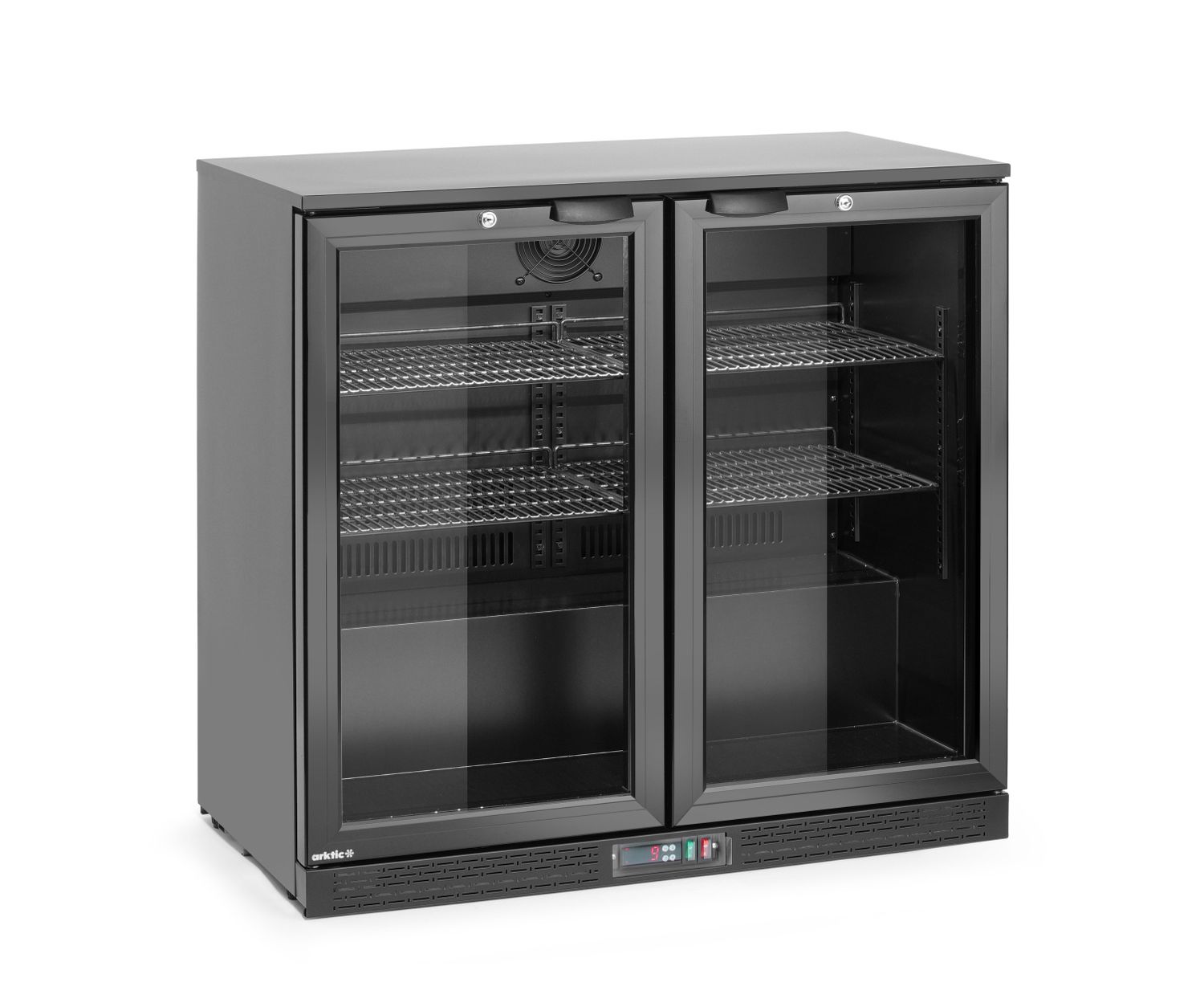 Tagumine baarikülmik topeltuksega, Arktic, 158L, Must, 230V/160W, 530x900x(H)870mm