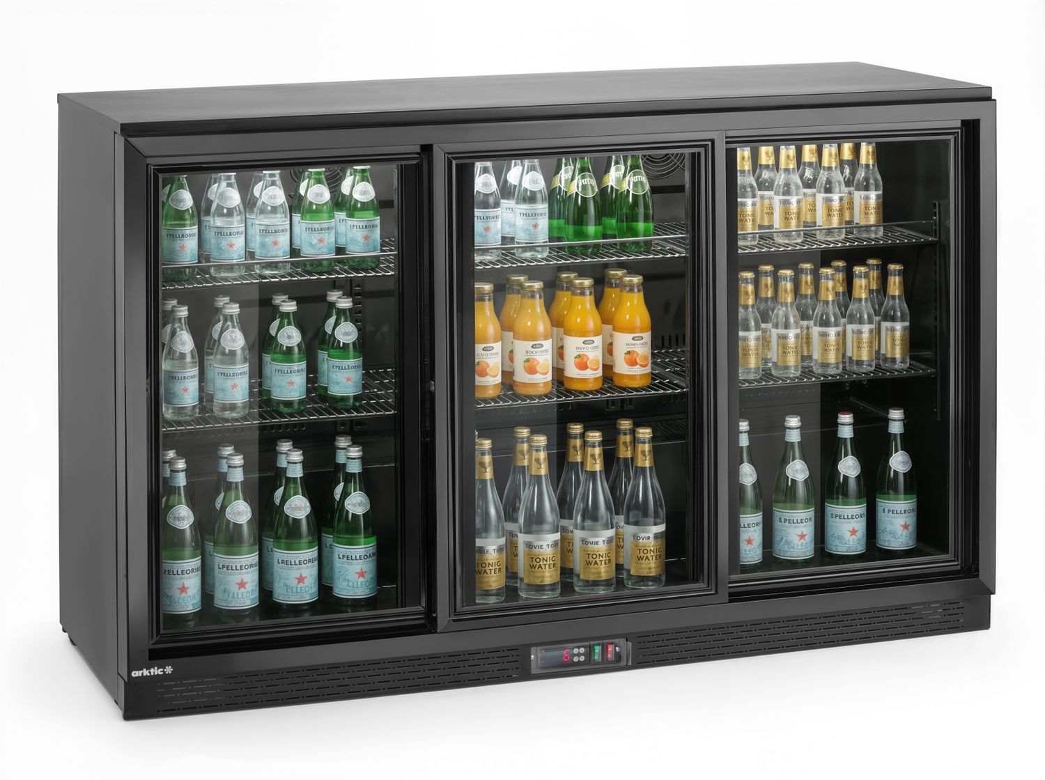 Tagumine baarikülmik kolmekordse lükanduksega, Arktic, 254L, Must, 230V/160W, 520x1350x(H)870mm - Image 7