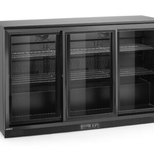 Tagumine baarikülmik kolmekordse lükanduksega, Arktic, 254L, Must, 230V/160W, 520x1350x(H)870mm