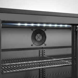Tagumine baarikülmik kolmekordse lükanduksega, Arktic, 254L, Must, 230V/160W, 520x1350x(H)870mm