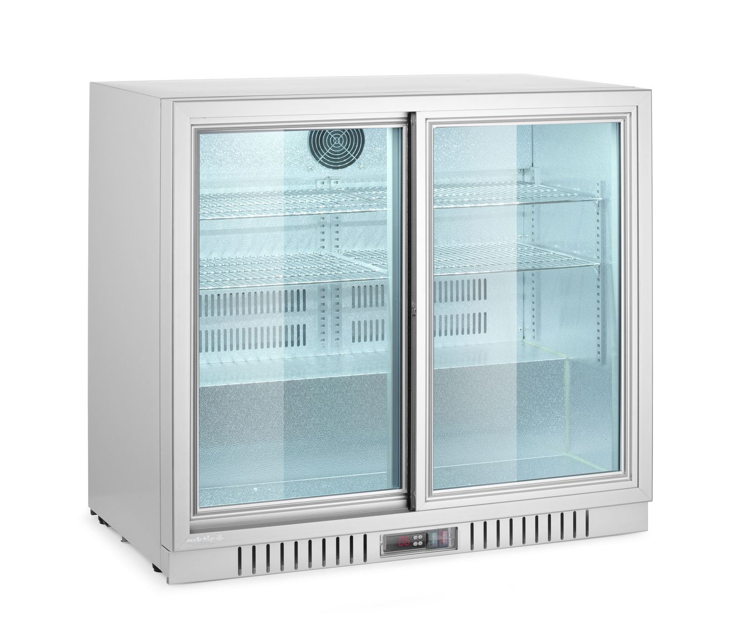 Kahe lükanduksega baarikülmik, Arktic, 150L, Hõbedane, 230V/175W, 900x520x(H)840mm