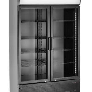 Tagumine baarikülmik koos taustavalgustusega paneeliga, topeltuksega, Arktic, 512L, Must, 230V/510W, 585x1120x(H)1900mm