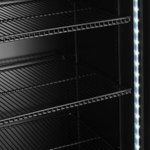 Tagumine baarikülmik koos taustavalgustusega paneeliga, topeltuksega, Arktic, 512L, Must, 230V/510W, 585x1120x(H)1900mm