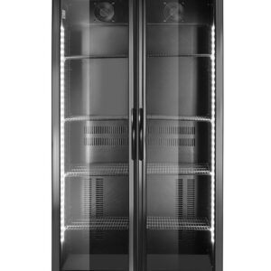 Tagumine baarikülmik topeltuksega, Arktic, 477L, Must, 230V/365W, 530x900x(H)1820mm