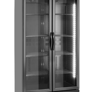 Tagumine baarikülmik topeltuksega, Arktic, 477L, Must, 230V/365W, 530x900x(H)1820mm