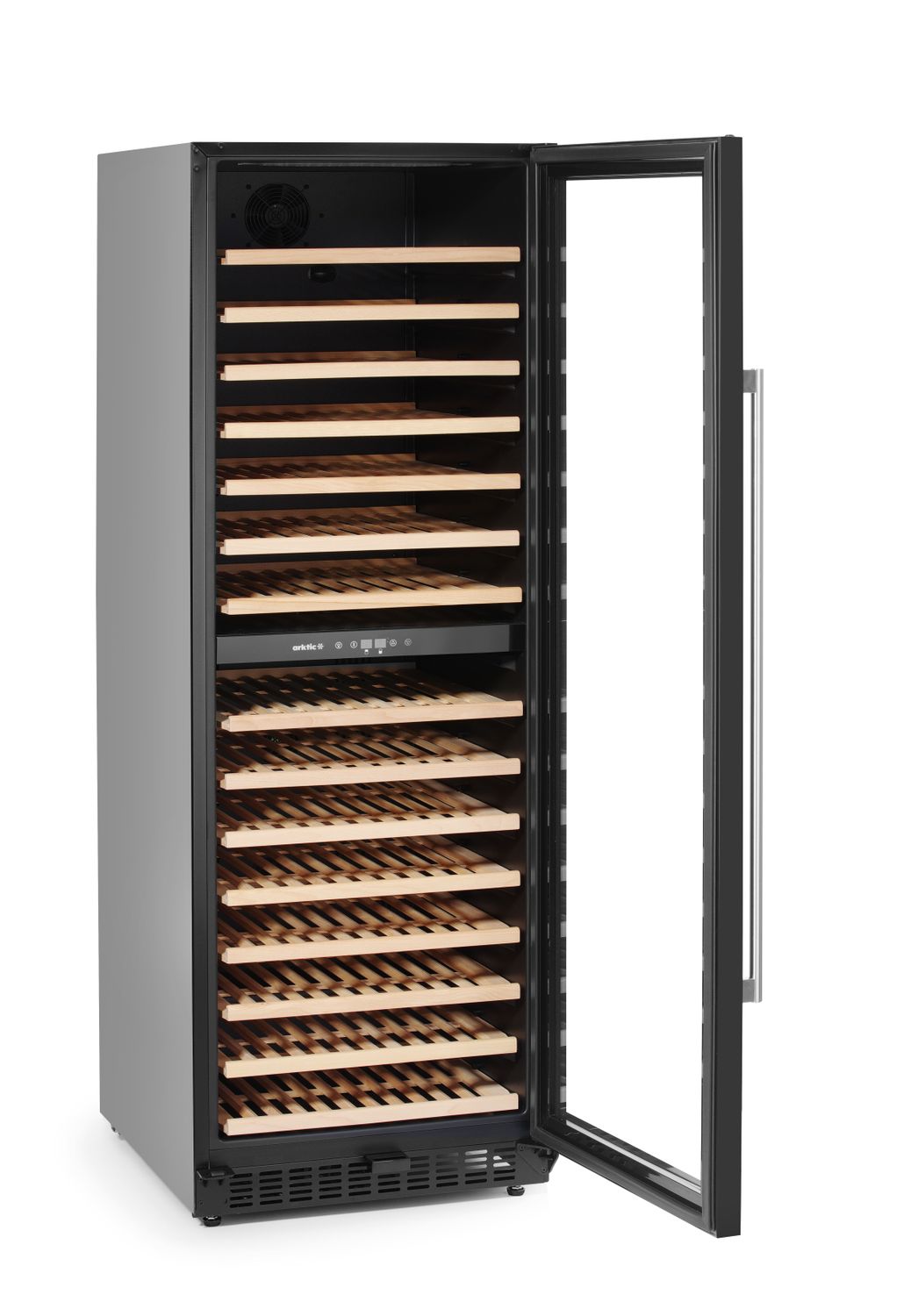 Wine cooler, 2-zone, 131 bottles, Arktic, Black, 697x595x(H)1756mm - Image 4