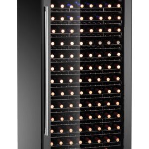 Wine cooler, 1-zone, 224 bottles, Arktic, Black, 690x700x(H)1834mm