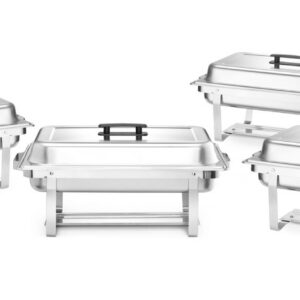 Chafing dish-mahuti toidu soojana hoidmiseks – 4-osaline komplekt, HENDI, GN 1/1, 7,5L, 600x355x(H)305mm