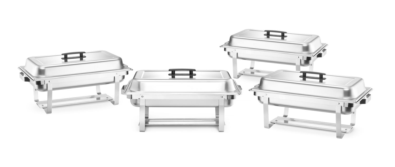 Chafing dish-mahuti toidu soojana hoidmiseks – 4-osaline komplekt, HENDI, GN 1/1, 7,5L, 600x355x(H)305mm