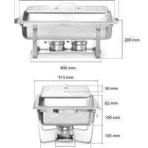 Serveerimiskomplekt, HENDI, GN 1/1, 8,5L, 610x355x(H)297mm
