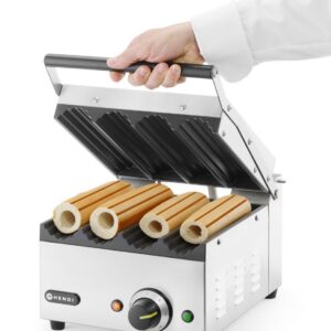 Contact grill for hot dogs and wraps, HENDI, 230V/1800W, 385x285x(H)254mm