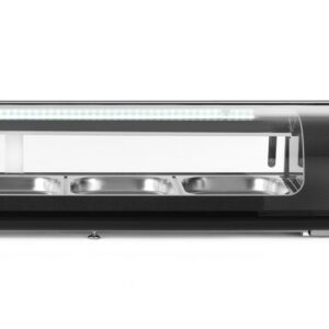 Sushi display, Arktic, Containers included: 5x GN 1/2 (H)40 mm., Black, 230V/190W, 420x1800x(H)265mm
