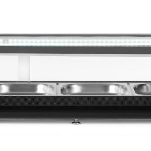Sushi display, Arktic, Containers included: 5x GN 1/2 (H)40 mm., Black, 230V/190W, 420x1800x(H)265mm