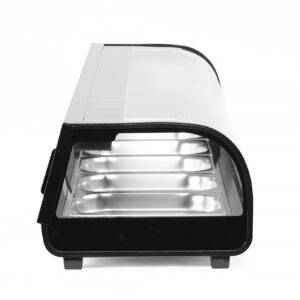 Sushi display, Arktic, Containers included: 5x GN 1/2 (H)40 mm., Black, 230V/190W, 420x1800x(H)265mm